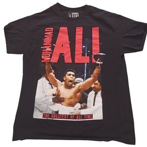Muhammad Ali The Greatest Of All Time Black Graphic T-Shirt Mens Medium 2023